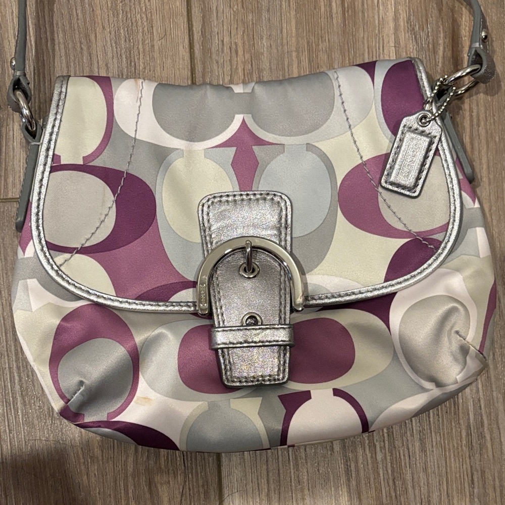 Small coach bag - Purple and Gray - Picture 3 of 5